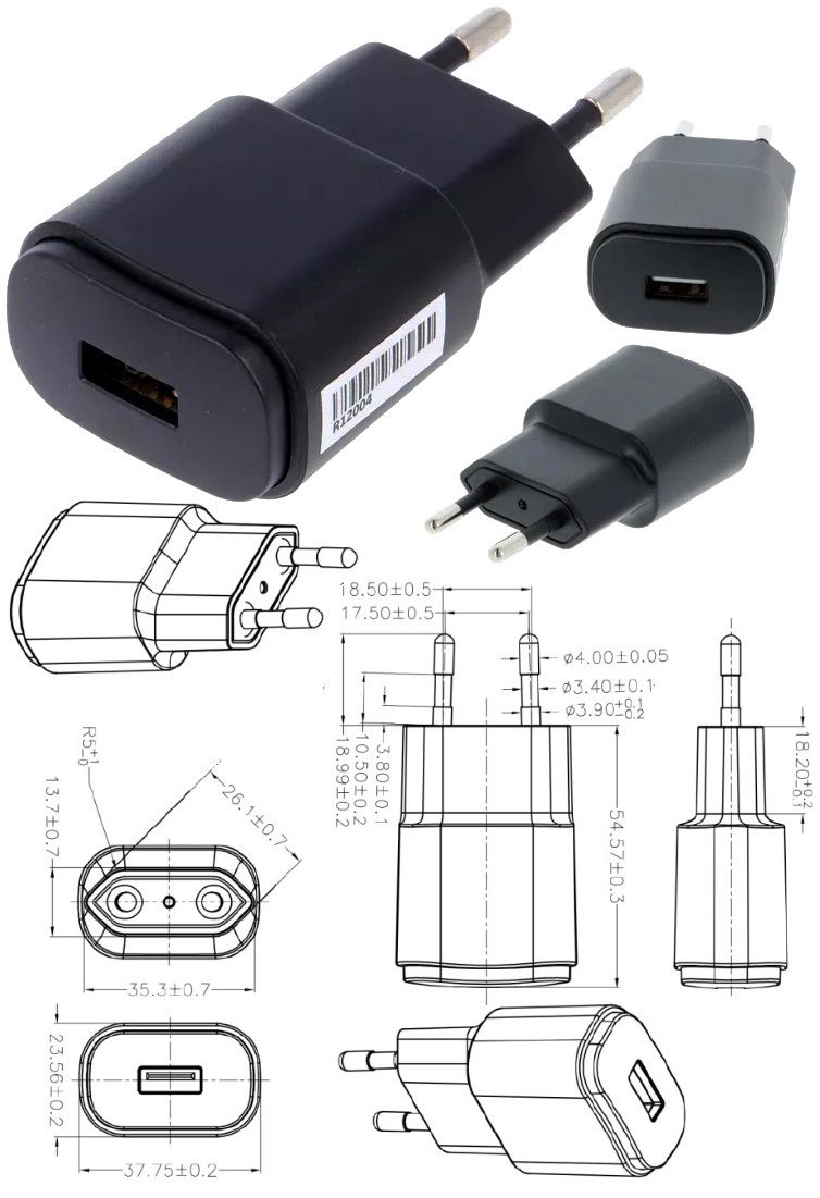Cargador mechero 220v-5v.1A